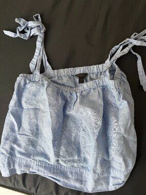 J.Crew Blue Linen Top